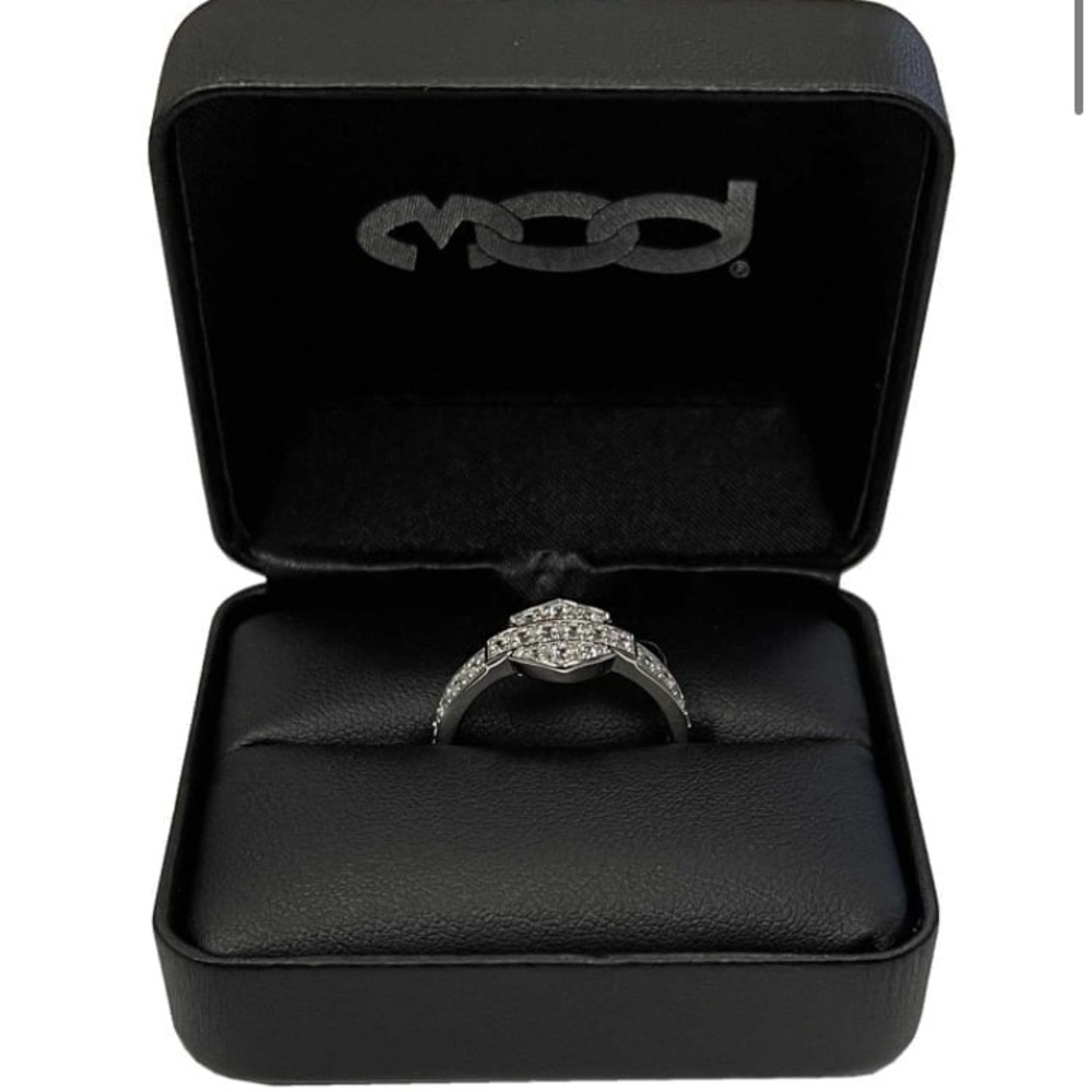 Harley Davidson® Women's Silver Bling Bar & Shield Ring New in box
